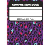 Leopard Print Composition Book (Purple Edition): Stylish 100 Lined Pages for Students, Teens, Teachers & Stationery Lovers