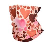 Leopard Print Heart Tiger Print Love 26X30Cm Multiuso Protezione del Viso Sportiva Fascia per Capelli per Pesca Donna Escursionismo