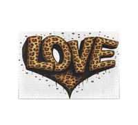 Leopard Print Love Heart Puzzle in legno per adulti Impossible Difficult Challenging Family Puzzle 500 pezzi