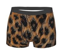 Leopard Print Natural Elegant Black Brown Boxer Uomo Trunks Aderenti Uomo Pantaloncini Boxer Morbido Intimo Maschile per L'Uso Quotidiano Uomini M