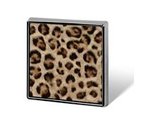 Leopard Print Pattern Dark Chocolate-marrone Unisex Spille & Pins Quadrato Leggero Risvolto Distintivo Gioielli per Abbigliamento Scialle Cappello