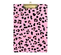 Leopard Printing Appunti Padfolio Hard Board per Calcio Softball Coaching Dimensioni 9 x 12