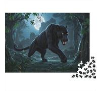 Leopard Puzzle 1000 Pezzi Puzzle Per Adulti E Ragazzi Night Beast Puzzle Difficile Sfida Puzzle Giochi Regalo Per Amore E Amico 1000pcs (75x50cm)