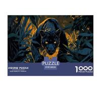 Leopard Puzzle Impossibili 1000Pcs Decorazione Per La Casa. Rilassamento E Intelligence Per Adulti E Bambini Da 12 Anni 38x26cm/1000pcs
