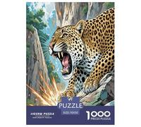 Leopard Puzzle Impossibili 1000Pcs Decorazione Per La Casa. Rilassamento E Intelligence Per Adulti E Ragazzi Da 14 Anni 70x50cm/1000pcs