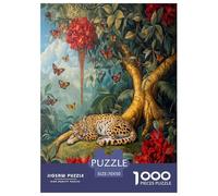Leopard Puzzle Impossible 1000Pcs Decorazione Per La Casa. Giochi Rilassamento E Intelligence Per Adulti E Ragazzi Da 14 Anni 70x50cm/1000pcs