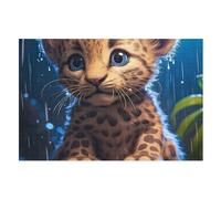 Leopard Puzzle Per Adulti 1000 Pezzi Difficile Puzzles in Legno Impegnativo Gioco Preciso A Incastro Gioco Educativo Sfida Giocattolo (75×50cm)