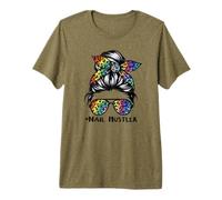 Leopard Rainbow Nail Hustler Nail Tech Techniques Nail Boss Maglietta Premium