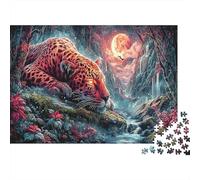Leopard Resting in Jungle Puzzle 1000 Pezzi Wildlife: Giochi Educativi Puzzles Per Adulti Home Decor Grande Regalo 38x26cm/1000pcs