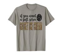 Leopard Se Vuoi Un Servizio Morbido Go Get Ice Cream Pallavolo Maglietta