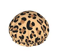 Leopard Skin Vector Pattern Cuffia da a impermeabile riutilizzabile da bagno elastica per donna, cappucci per ragazze Spa Uso domestico, hotel e parrucchiere