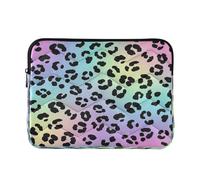Leopard Spots - Borsa per computer portatile da 15,6 pollici, con motivo a pois pastello, colore: arcobaleno