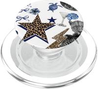 Leopard Star Summer Shells & Tartaruga Olive Martini Preppy PopSockets PopGrip per MagSafe