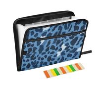 Leopard Trendy - Cartella a fisarmonica con 13 tasche, formato A4, con chiusura a cerniera, per cartelle larghe