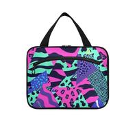 Leopard Triangoli Strisce Macchie Appeso Trucco Custodia da viaggio con gancio, Accessori di Design Kit da barba Borsa per gli Uomini per le Donne Toilette estuche para maquillaje L