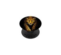 Leopard Zoo Stalking Big Cat Wildlife Amante Art PopSockets PopGrip Adesivo