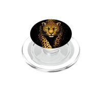 Leopard Zoo Stalking Big Cat Wildlife Amante Art PopSockets PopGrip per MagSafe