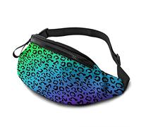 leopardato arcobaleno per donna alla moda per uomo con cintura regolabile per viaggi all'aperto Sport Corsa