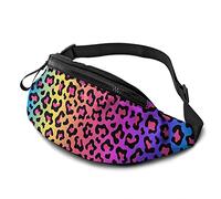 leopardato color arcobaleno per donna alla moda per uomo con cintura regolabile per viaggi all'aperto Sport Ciclismo Corsa
