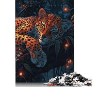 Leopardo addormentato nella giungla 1500 puzzle per adulti Materiali amichevoli Puzzle fantastici per adulti per ragazzo o ragazza 1500 pezzi (85x57 cm)