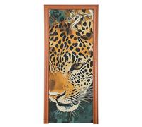 Leopardo Astratto Animale Giallo Decorazioni Copertura Della Porta 91,4 x 248,9 cm Party Banner Sfondo Portico Decorazione Interna Esterna L