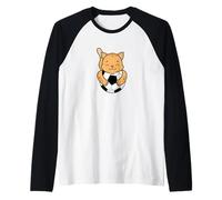 Leopardo con Calcio Maglia con Maniche Raglan