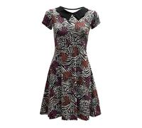 Leopardo Cuore Zebra pelle Animale Stampa Collare Rockabilly Retro Abito Diversi