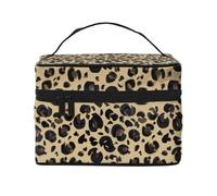 Leopardo dell'acquerello, Borsa per il trucco Borsa per cosmetici Borsa da toilette da viaggio portatile Astuccio per matite Astuccio da toilette