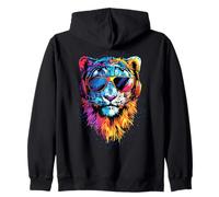 Leopardo delle Nevi Panthera Uncia Grande Gatto Felpa con Cappuccio