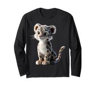 Leopardo delle Nevi Panthera Uncia Grande Gatto Maglia a Manica