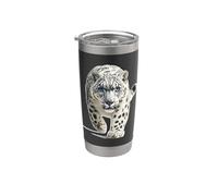 Leopardo delle nevi Stare Snow Leopard Stalk Feroce Snow Leopard Bicchiere termico in acciaio inox doppia parete