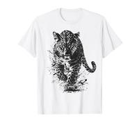 Leopardo Disegno Animale Pittura Opera D'arte Maglietta