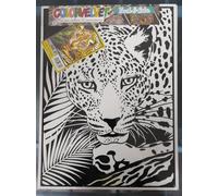 Leopardo. Disegno in velluto da colorare Grande 47*35 Colorvelvet con set di pennarelli Carioca 8024238987003