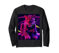 Leopardo elettrificante per Gli Amanti dei Leopardi e Le Persone attive Maglia a Manica