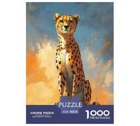 Leopardo figo 1000 Pezzi Animaliis Puzzle Jigsaw Adulto Per Gioco Familiare Regalo Per Amore E Amico Decorazione Interna Unica Divertimento Gioco Stress Relief 38x26cm/1000pcs