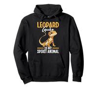 Leopardo Geco è Il Mio Spirito Animale Rettile Lucertola Felpa con Cappuccio
