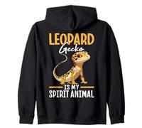 Leopardo Geco è Il Mio Spirito Animale Rettile Lucertola Felpa con Cappuccio