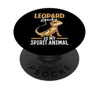 Leopardo geco è il mio spirito animale rettile lucertola PopSockets PopGrip Adesivo