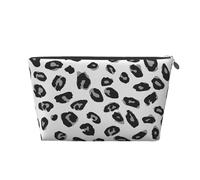 Leopardo grigio e nero, Borsa da toilette Borsa per trucco Borsa per cosmetici Borsa da toilette da viaggio portatile