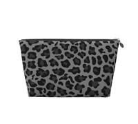 Leopardo grigio e nero, Borsa da toilette Borsa per trucco Borsa per cosmetici Borsa da toilette da viaggio portatile