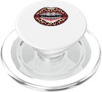Leopardo Labbra Diamante Grill Denti Gioielli Dentali PopSockets PopGrip per MagSafe