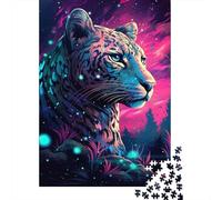 Leopardo Luminoso Puzzle 1000 Pezzi per Adulti Foresta Vivace Gioco di Puzzle 1000 Pezzi Relax Decorazione Regalo Casa 70x50cm/1000pcs