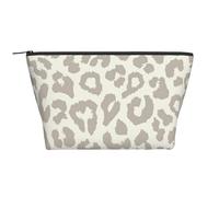 Leopardo modello marrone, Borsa da toilette Borsa per trucco Borsa per cosmetici Borsa da toilette da viaggio portatile