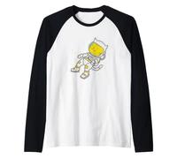 Leopardo nello Spazio Gatto Preda Predatore Maglia con Maniche Raglan
