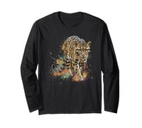 Leopardo Nuvoloso Colorato Maglia a Manica