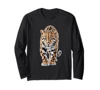 Leopardo nuvoloso Realistico Maglia a Manica