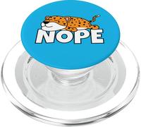 Leopardo Pigro Nope Not Today Gatto Selvatico Pigrizia PopSockets PopGrip per MagSafe
