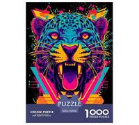 Leopardo Puzzle 1000 Pezzi Jigsaw Puzzle Per Adolescenti E Bambini, Giochi Stimolanti Per Tutta La Famiglia 70x50cm/1000pcs