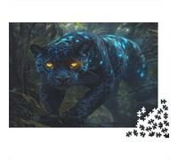 Leopardo Puzzle Impossibili 1000Pcs foglia della giungla Decorazione Per La Casa. Giochi Rilassamento E Intelligence Per Adulti E Bambini Da 12 Anni 1000pcs (75x50cm)