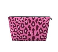 Leopardo Rosa, Borsa da toilette Borsa per trucco Borsa per cosmetici Borsa da toilette da viaggio portatile